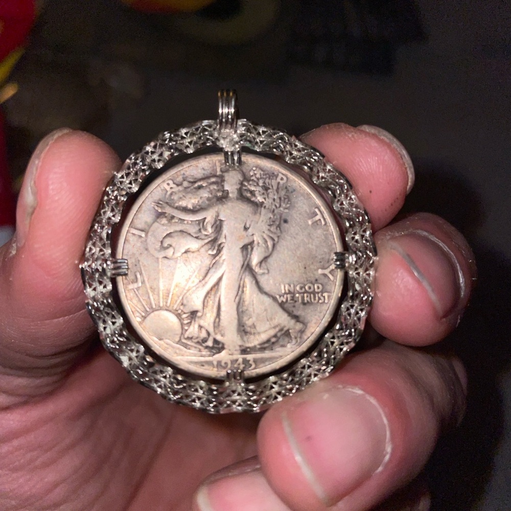 Silver Liberty Coin Jewelry Pendant